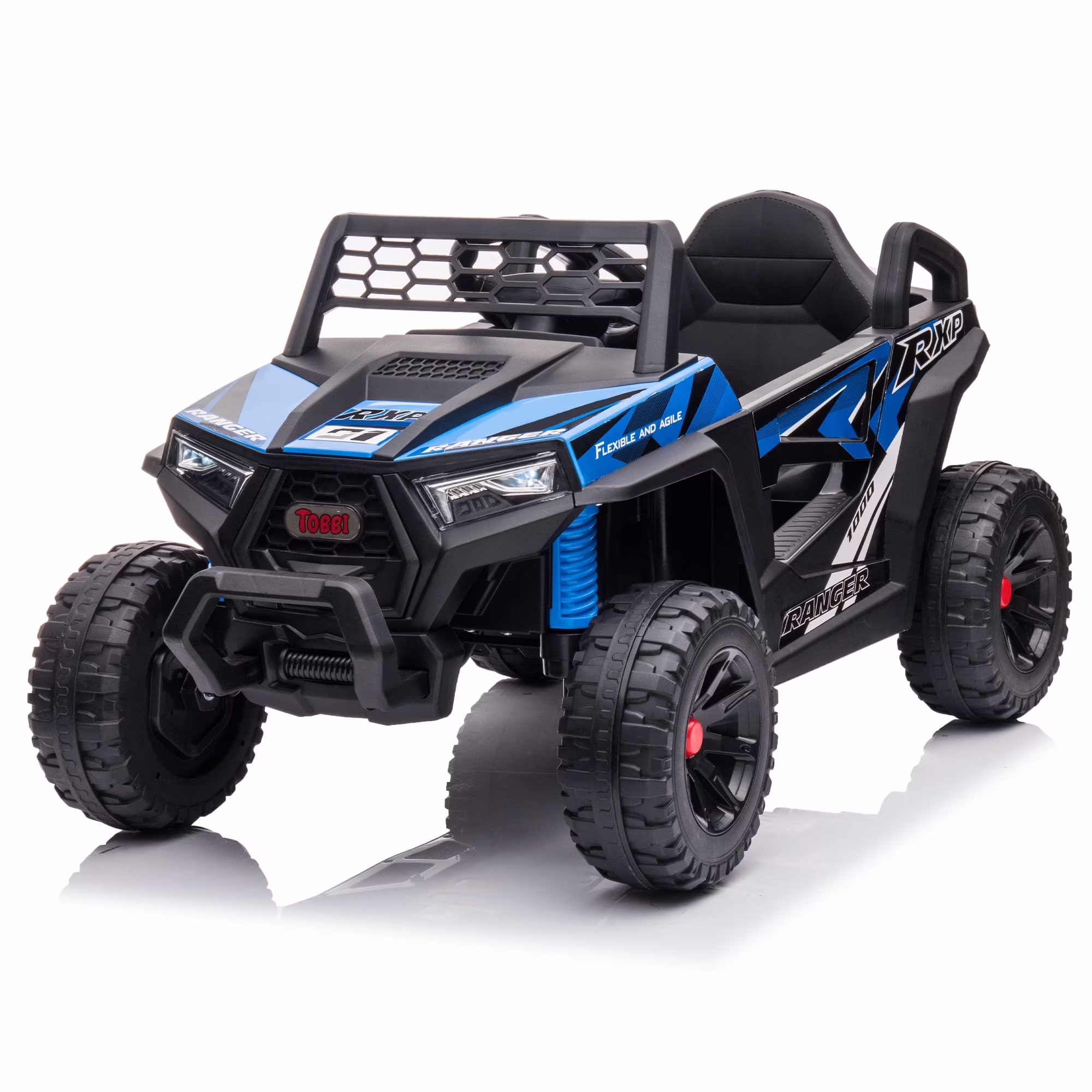 TOBBI 12V Kids Electric off-Road UTV Truck Car Battery Powered Ride on Toys for Girls with LED Headlights, Music, Horn - Image 3