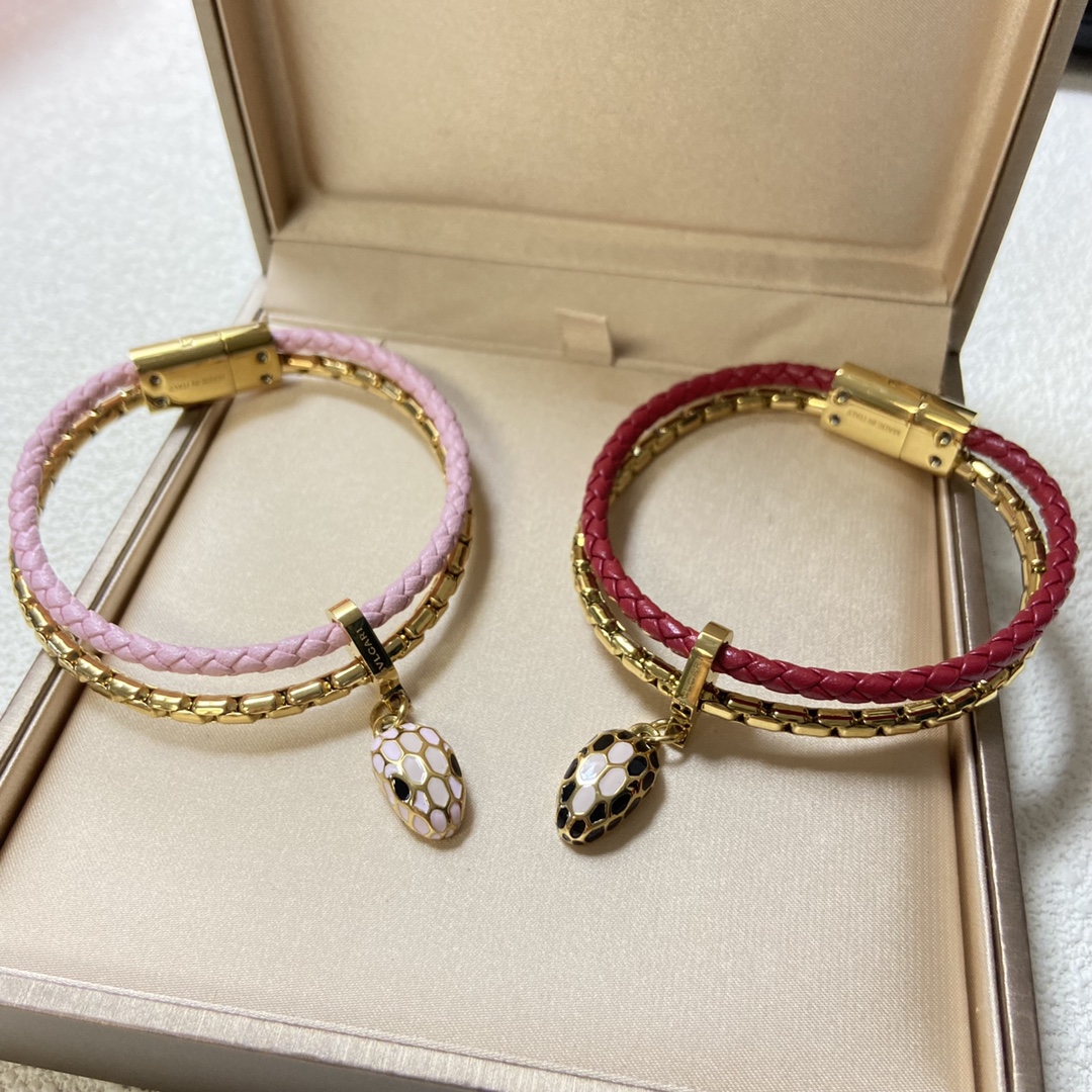 Bvlgari Serpenti Forever Leather Bracelet - Original Replica Club