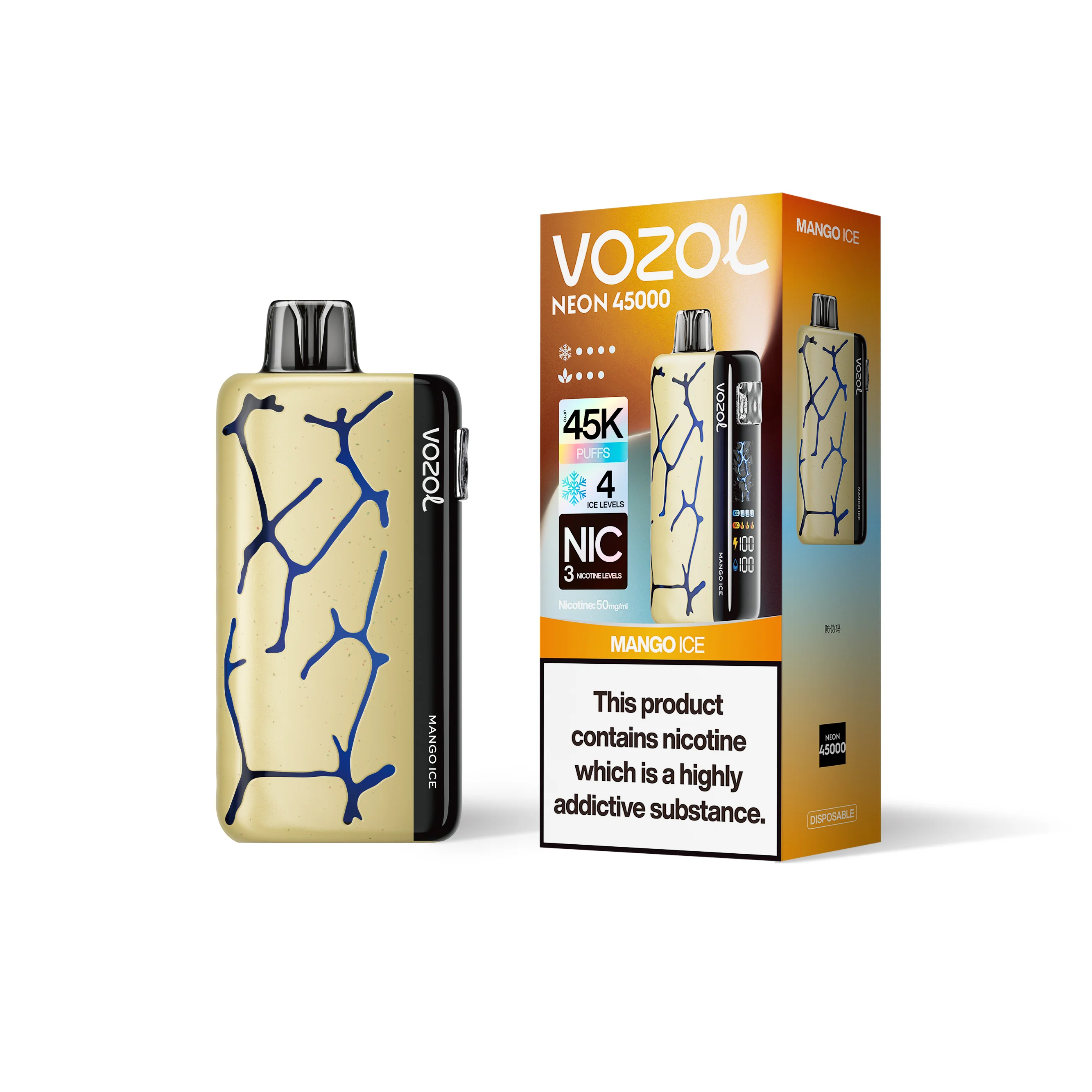 VOZOL NEON 45K cigarette électronique jetable (toutes les saveurs)