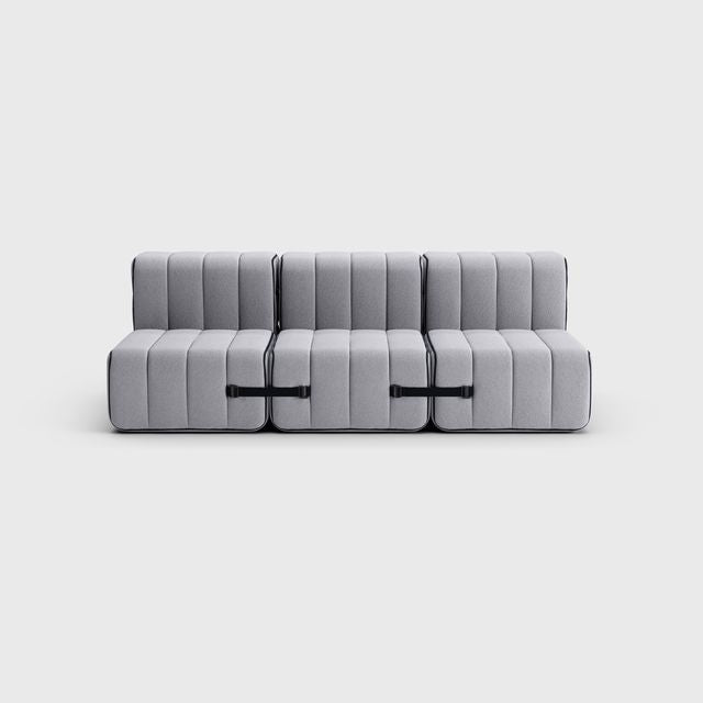 Curt-Set 6 - e.g. Flexibele 3-zitter - Jet - 9803 (Grijs)