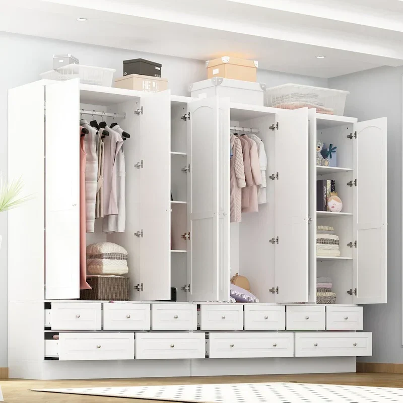 78.7H Combo Twin Wardrobe Set: Stylish and Functional Armoires for Your Closet