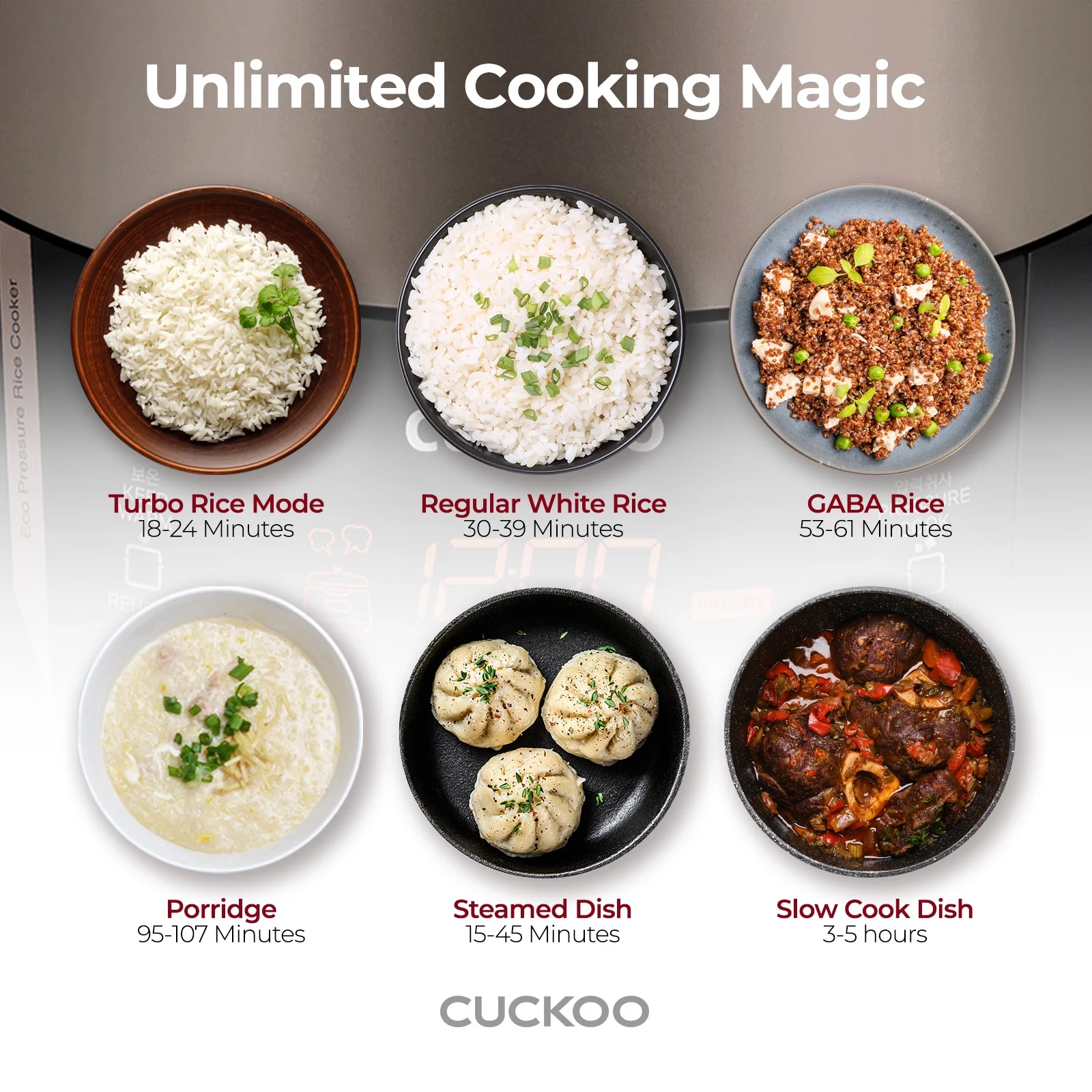 CUCKOO CRP-P1009SB 10-Cup (Uncooked) Heating Pressure Rice Cooker & Warmer with Nonstick Inner Pot - Image 6