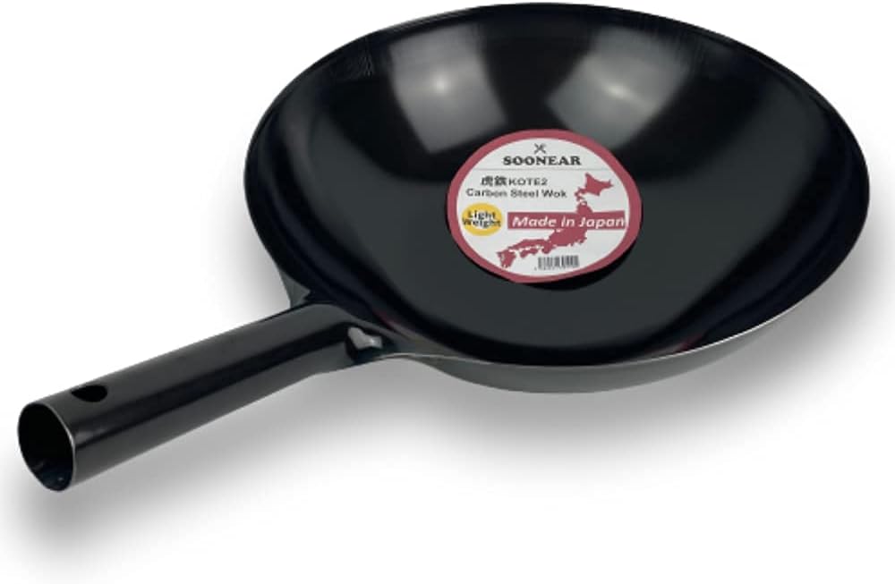 [Made in Japan] KOTE2 Light Weight Carbon Steel Wok 14 1/4
