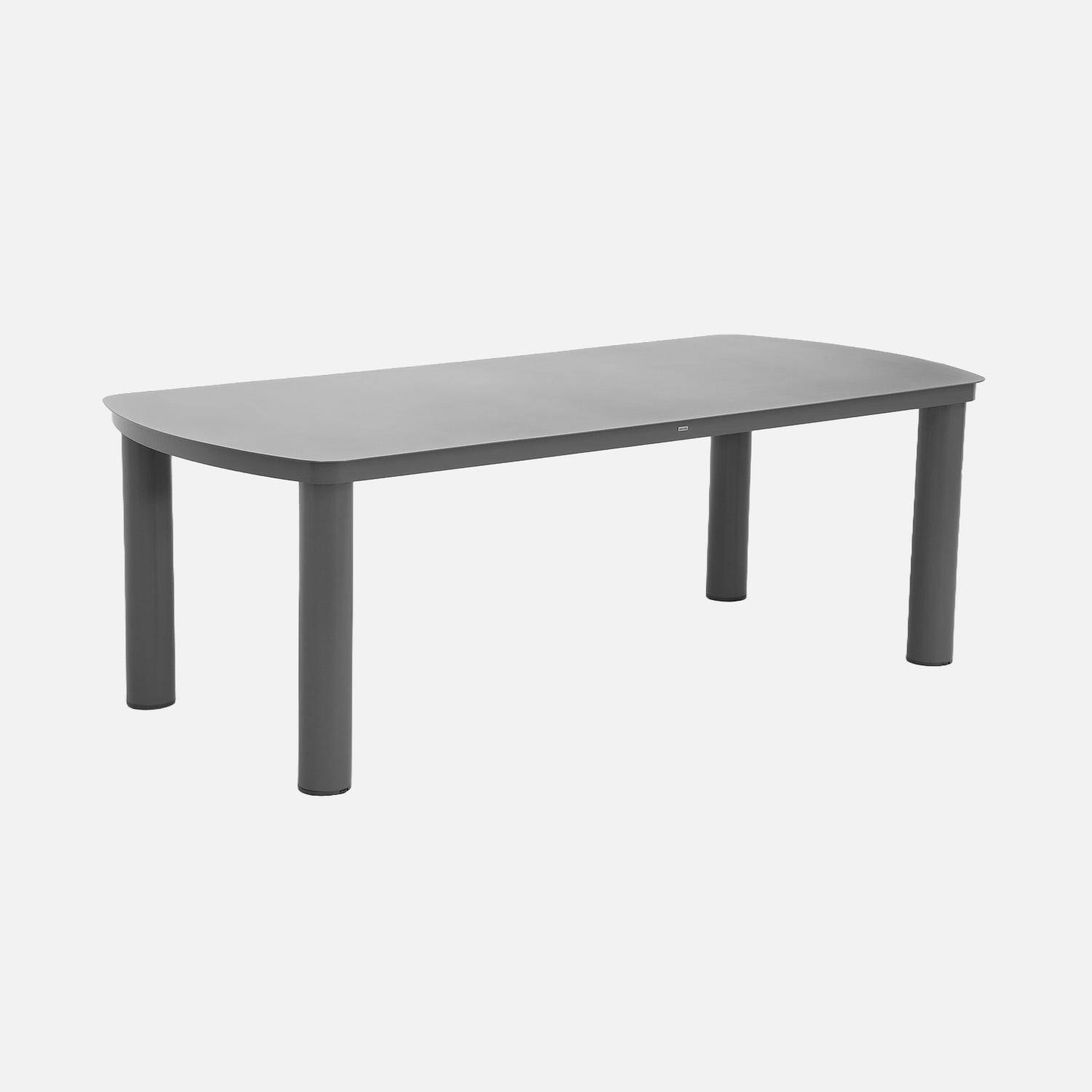 Zaro - Mesa de jardín de aluminio, 10 plazas