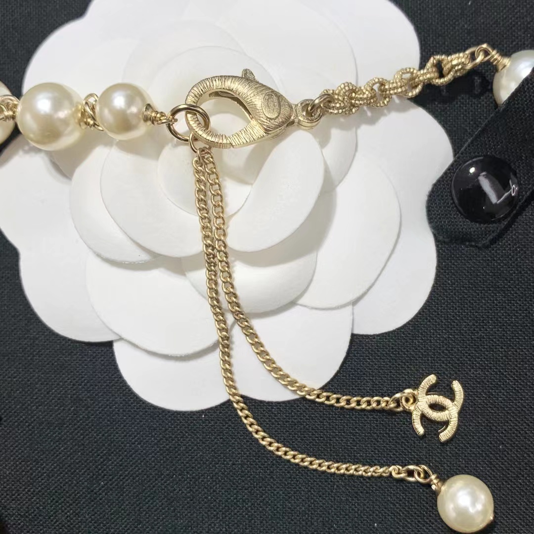 Chanel Double C  Pearl Choker Necklace - Original Replica Club