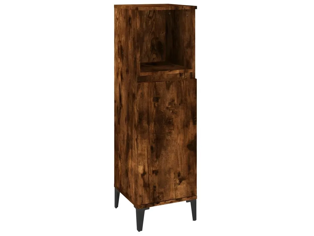 Armario de baño Francomuebleses contrachapada Francomuebleses ahumado 30x30x100 cm