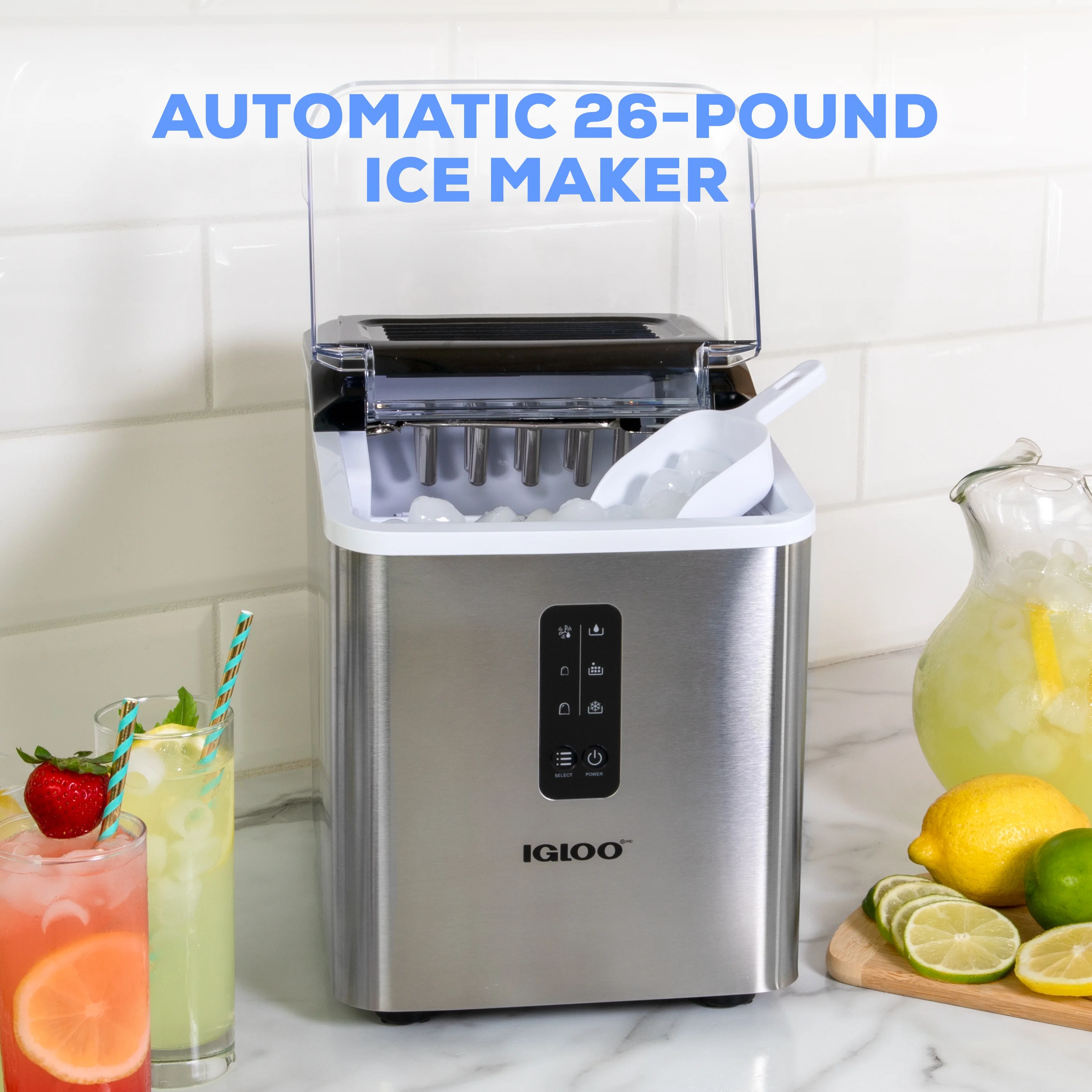 Igloo Automatic Ice Machine Self Cleaning Countertop Ice Maker for Water Bottle & Drinks, Aqua - Image 34