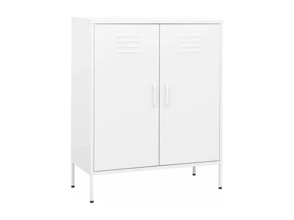 Armario almacenamiento acero blanco 80x35x101.5 cm