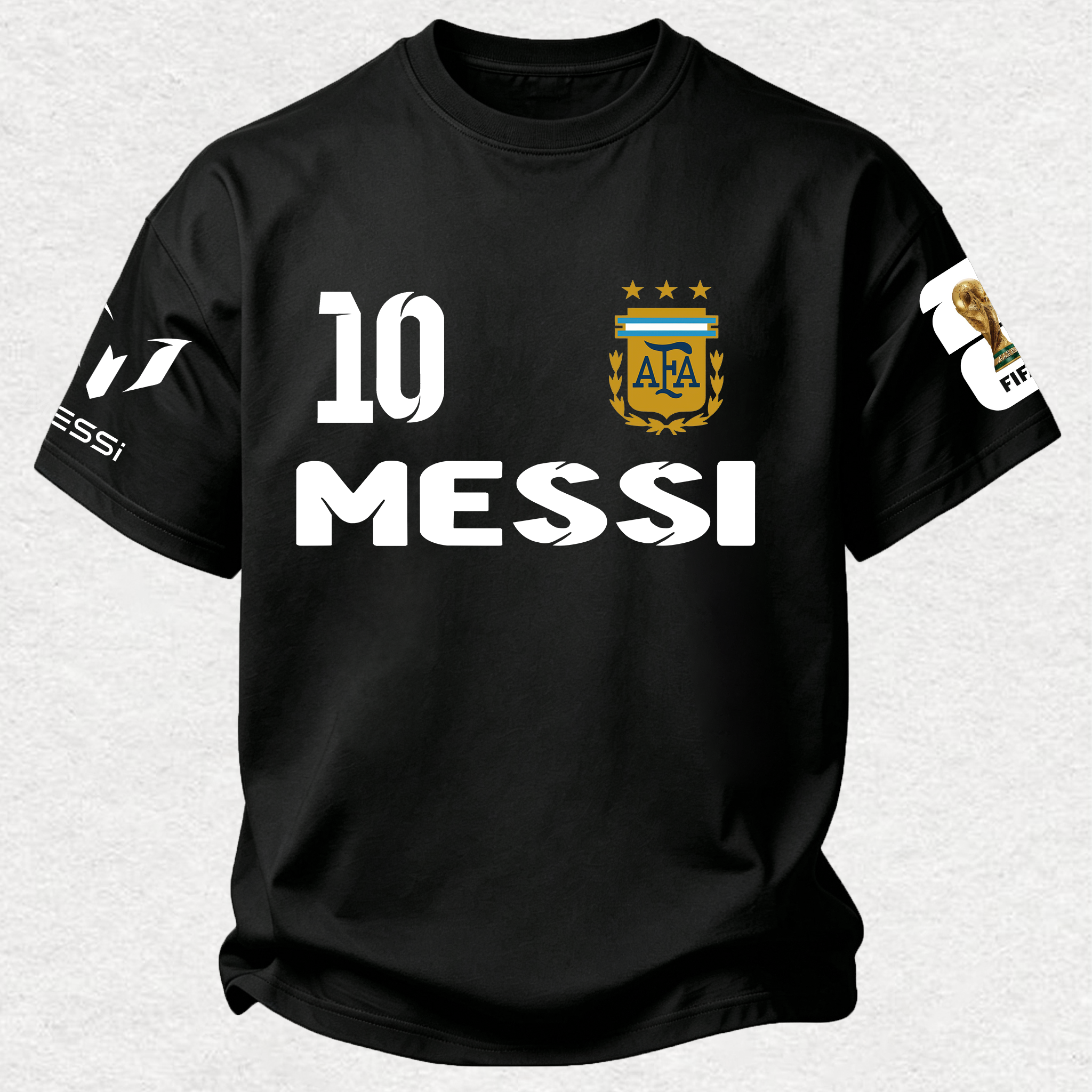 Argentina Football Hero Champion Graphic Printed Oversized Unisex T-shirt