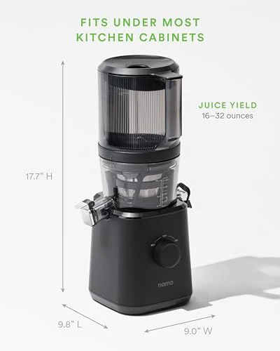 Nama J2 Cold Press Juicer – Self Feeding for Hands Free Operation with Wide Mouth Hopper for Whole Recipe Loading, Zero Waste Masticating Juicer For More Juice, Less Pulp – Easy Cleanup & Assembly: Home & Kitchen