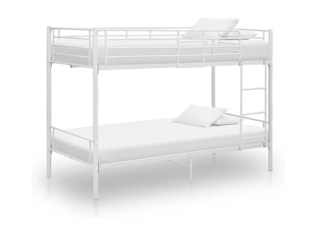 Cama litera de Hogarve blanca 90x200 cm yaki28458