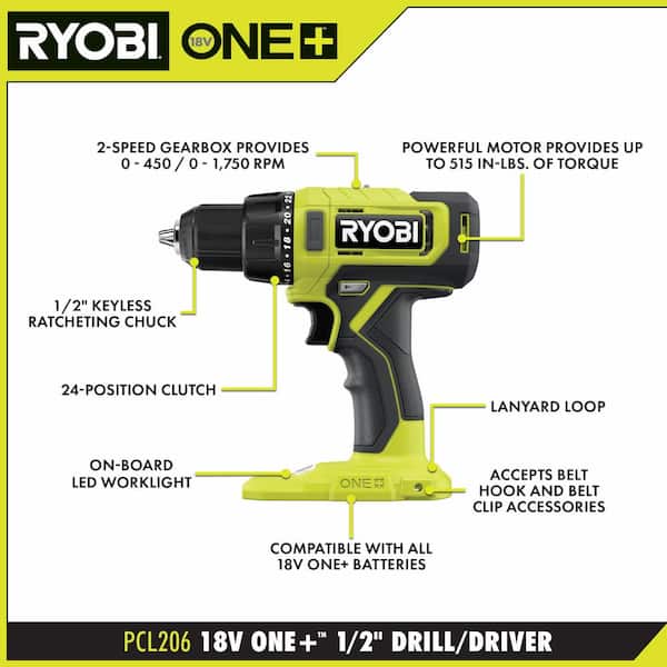 ONE+ 18V Cordless 2-Tool Combo Kit with Drill/Driver, Impact Driver, (2) 1.5 Ah Batteries, and Charger - Image 3