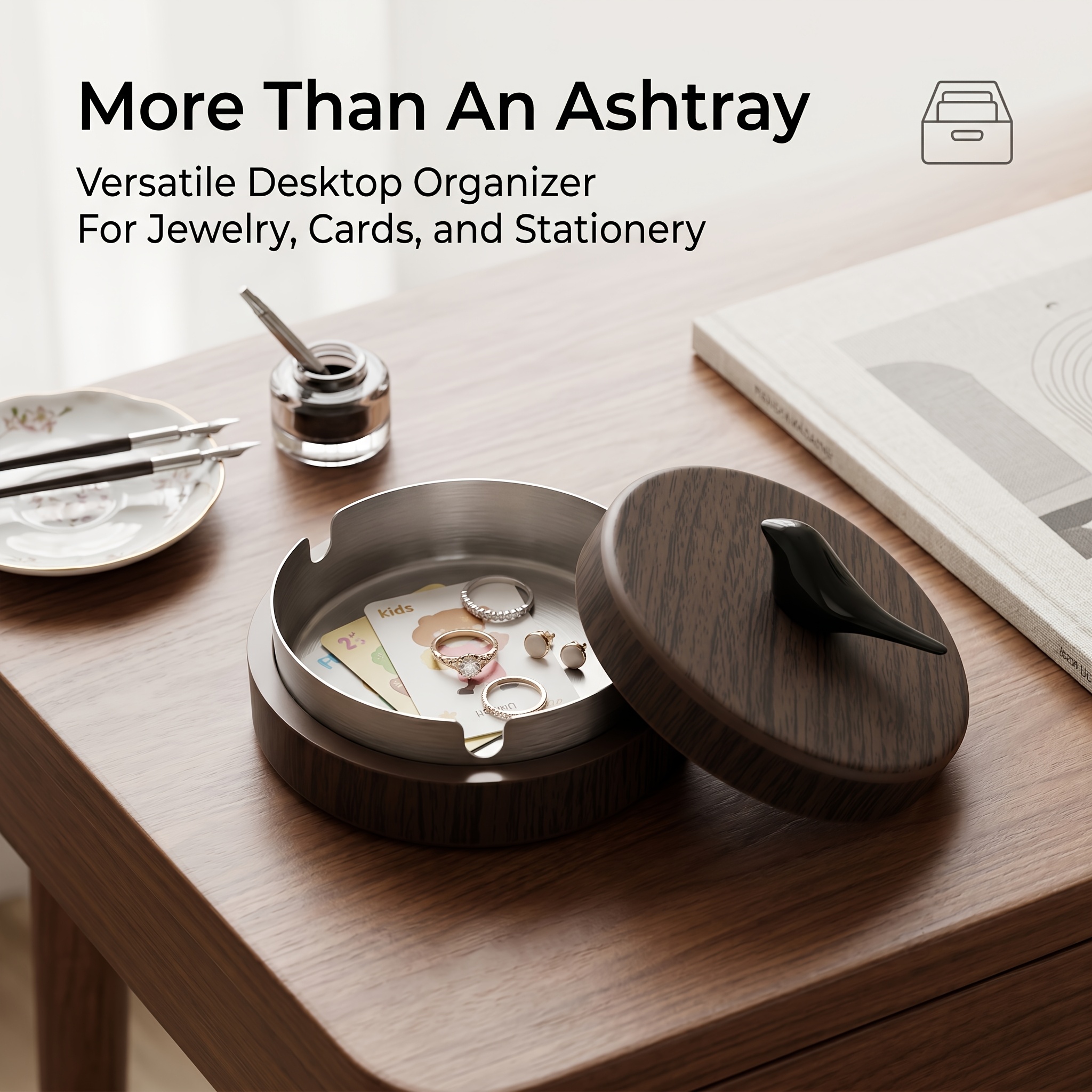 Bird-Shaped Ashtray with Lid
