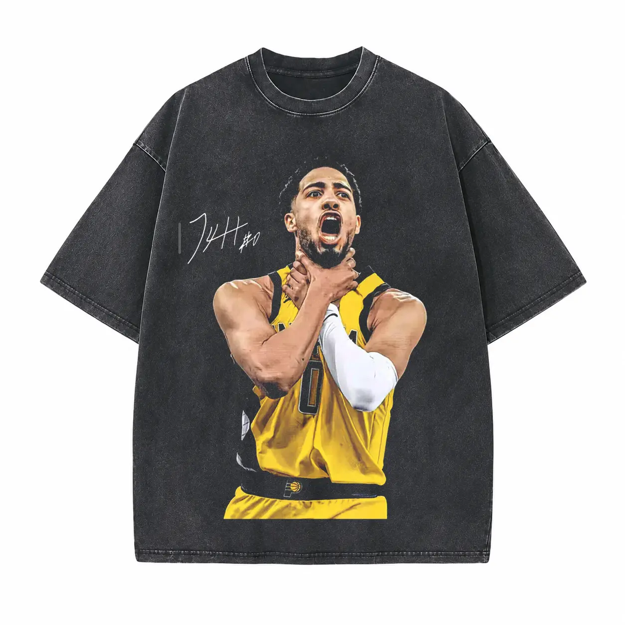 Choke Gesture Graphic Printed Unisex Washed T-Shirt
