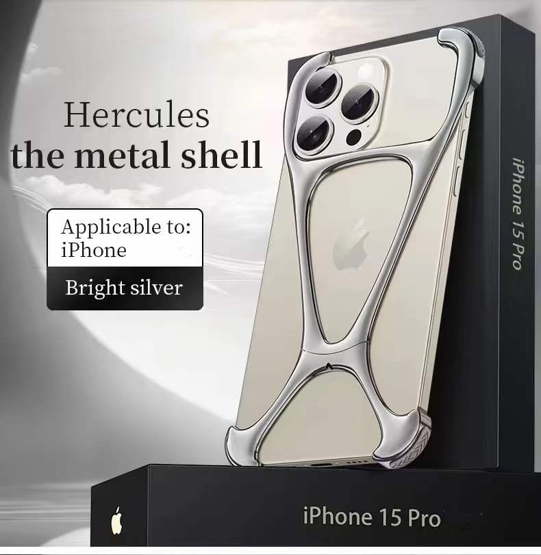 2024 New Hercules™ Zinc Alloy Drop-Proof Mobile Phone Case for iPhone - Lightweight Design