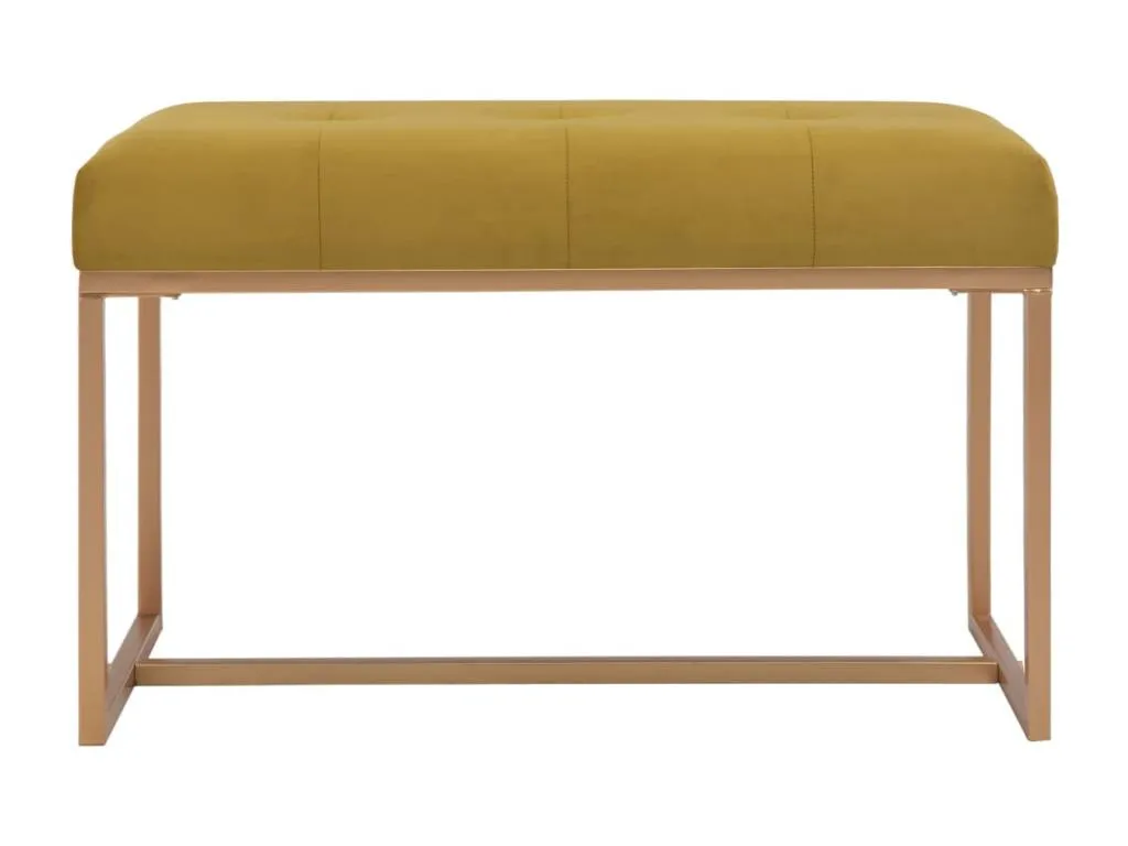 Banco terciopelo mostaza 80 cm frt3624834