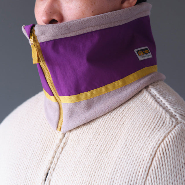 ELMER - Écharpe réversible - Beige et violet