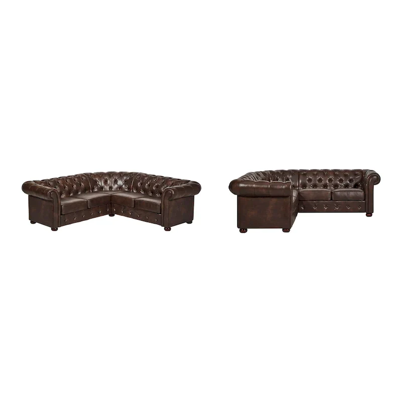 Gdansk 5-Person L-Shaped Chesterfield Sectional Sofa