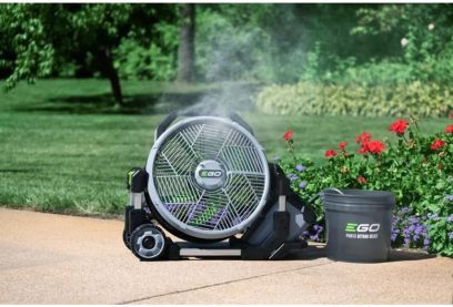 POWER+ Portable Misting Fan - 18" Outdoor Electric, 5 Speeds