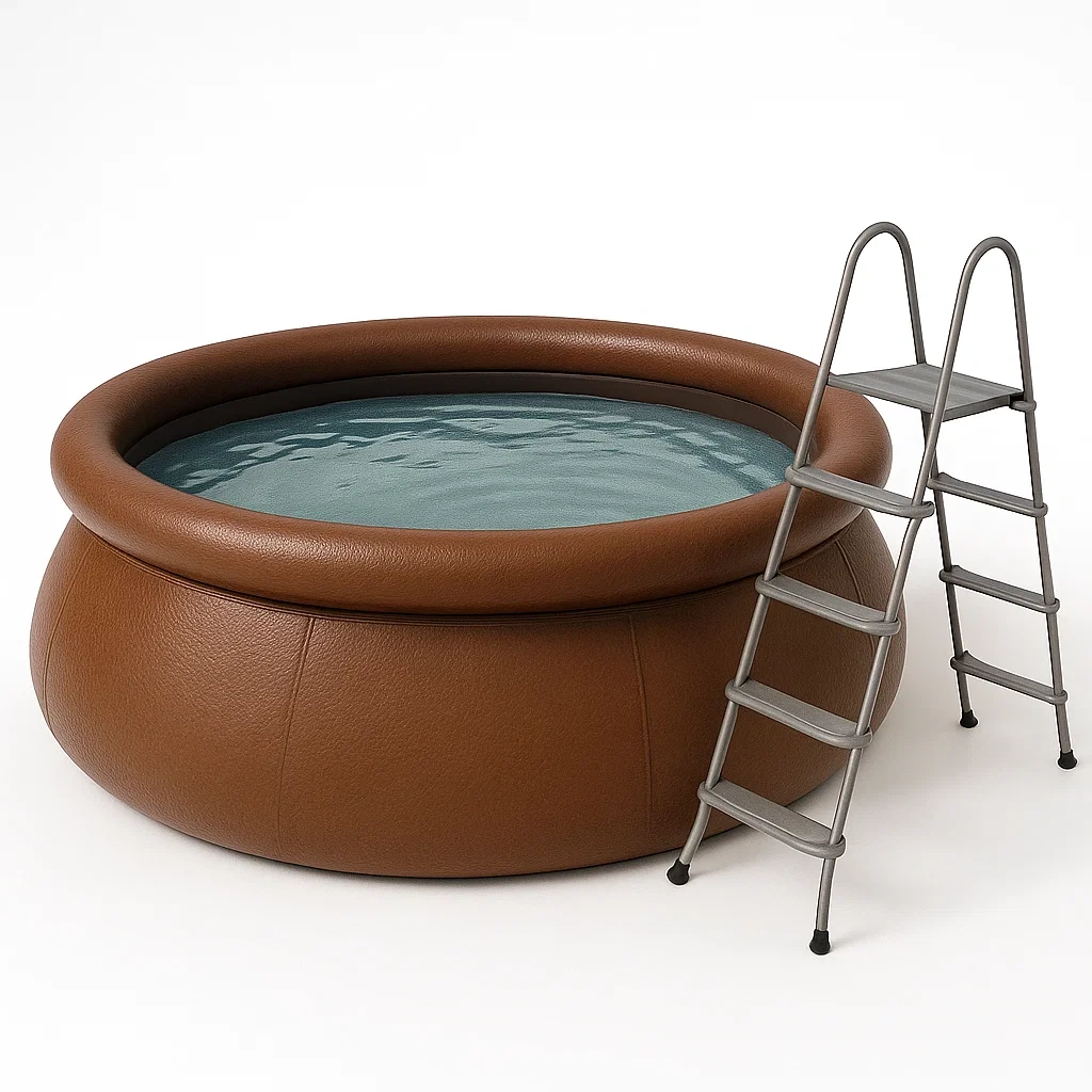 Piscina desmontable redonda 366x76cm con depuradora, marrón xRXuOlDD54nO