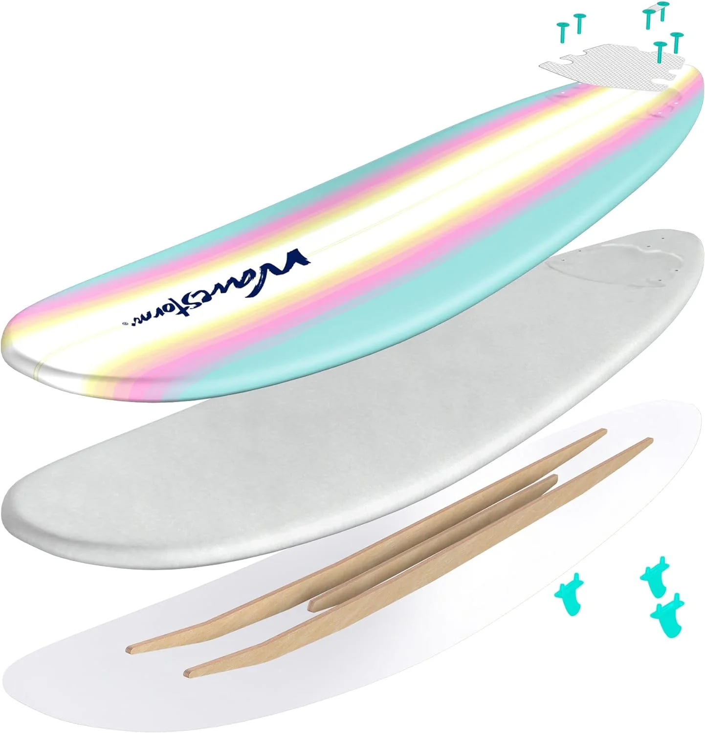 Classic Soft Top Foam 8ft Surfboard