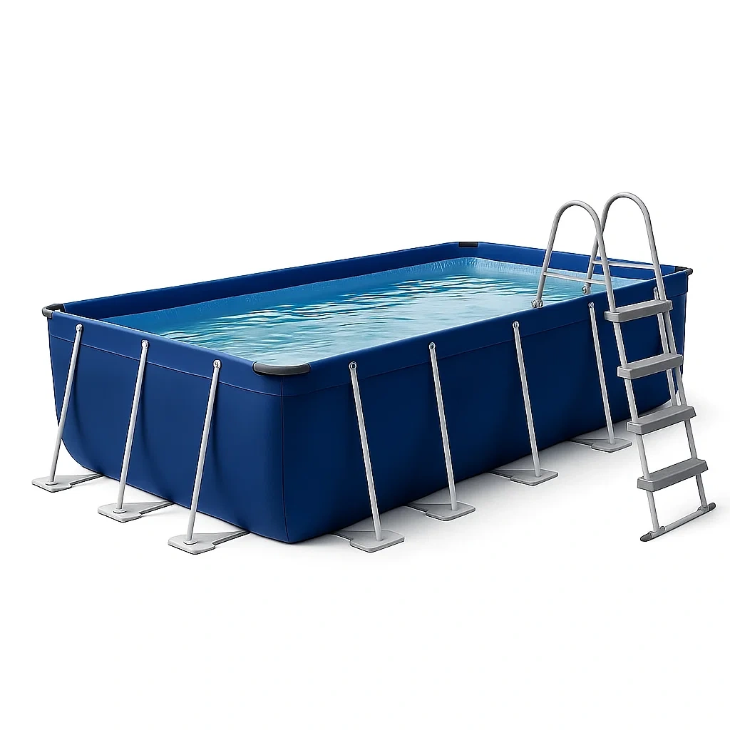 Piscina tubular rectangular 532x265x119 cm colores azul/blanco con filtro y escalera FGCeeoH195OI