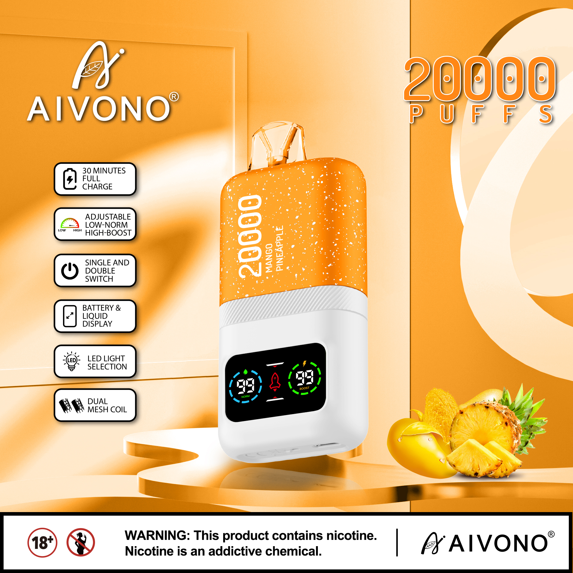 （50 pack）AIVONO AIM MAGIC 20000 Puffs Disposable Vape