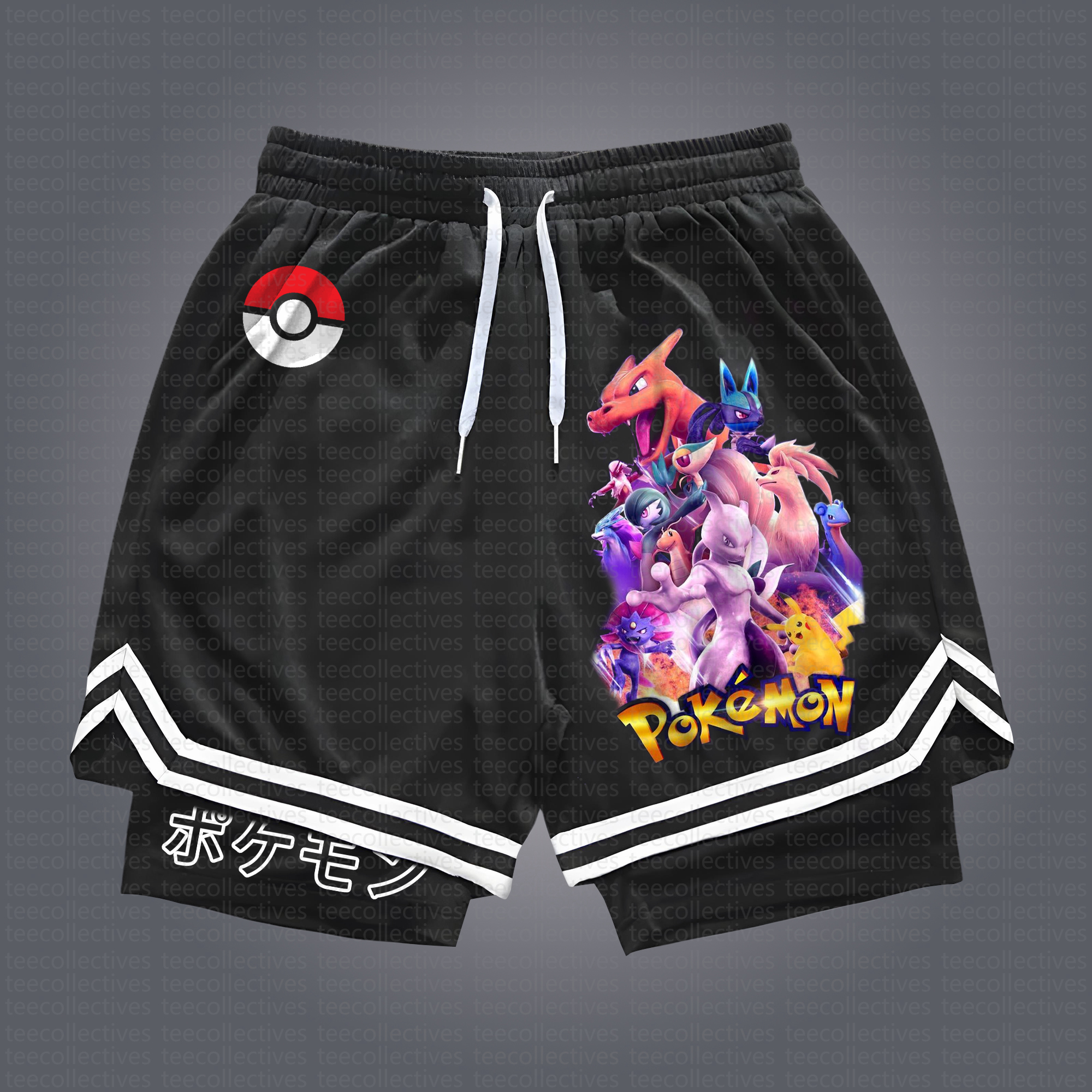 Unisex “Pokemon” Casual Streetwear Shorts