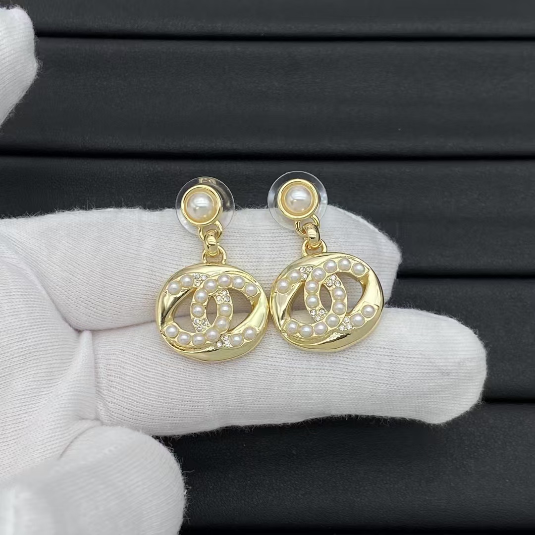 Chanel Pearl and Diamond Paved Earrings - Original Replica Club
