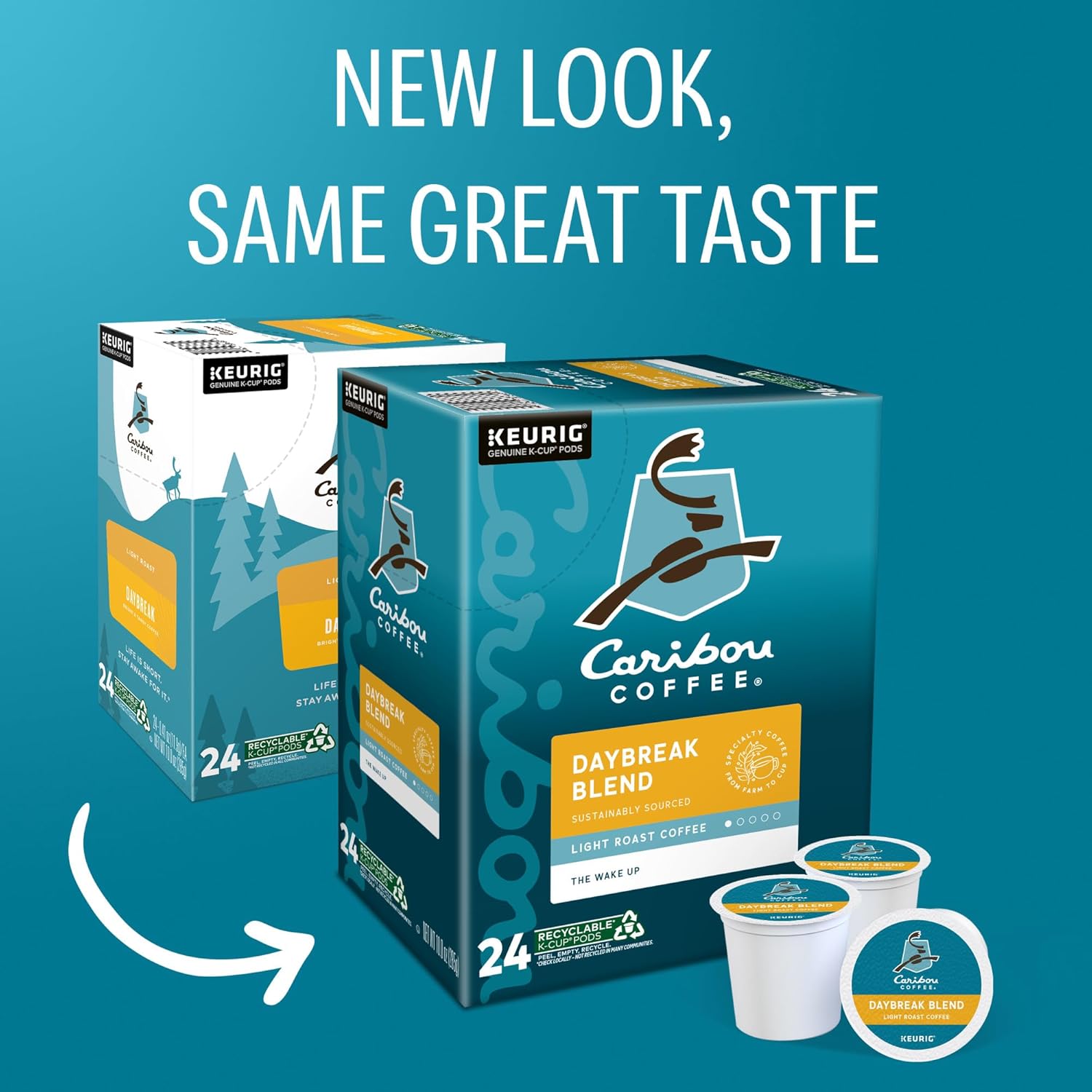 Caribou Coffee Daybreak Morning Blend. Keurig Single-Serve K-Cup Pods. Light Roast. 96 Count (4 Packs of 24)