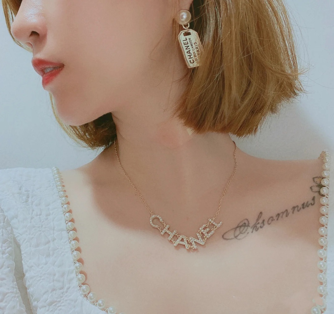 Chanel Monogram Letters Pendant Necklace - Original Replica Club