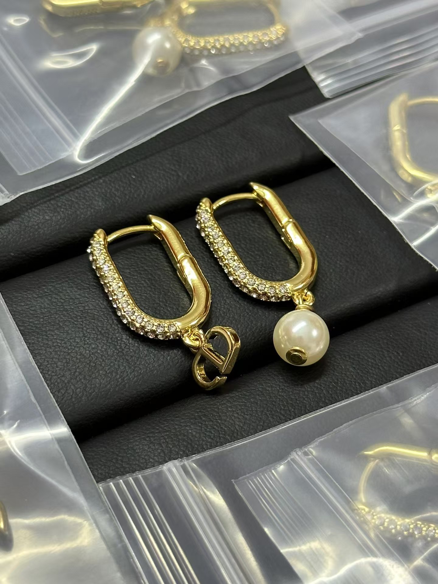 Dior Asymmetric Charms Hinged Earrings - Original Replica Club