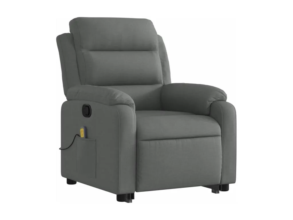 Silla de masaje reclinable de pie en tela gris oscuro. ffj3604640