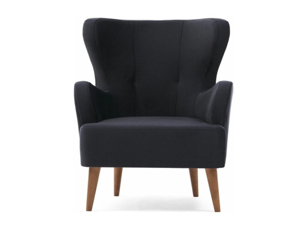 Sillón Cozetiq 458 - Gris - 87x73x80cm - Tapiz - Patas Madera