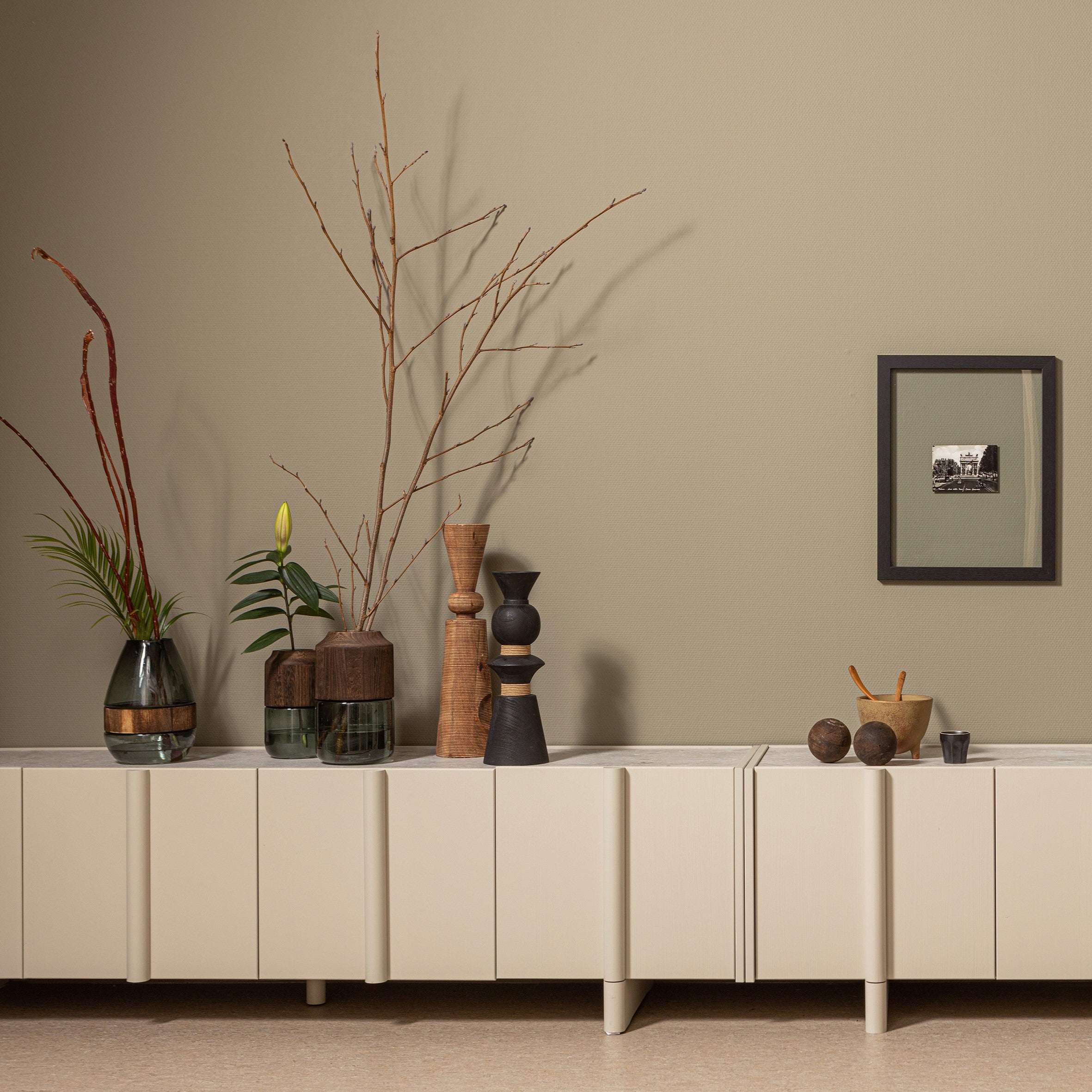 WOOOD Basu Tv-meubel Grenenhout B 200 cm - Dust