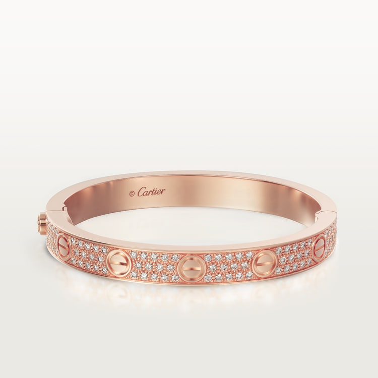 Replicate LOVE bracelet, classic model, paved(1:1 replica) - Original Replica Club