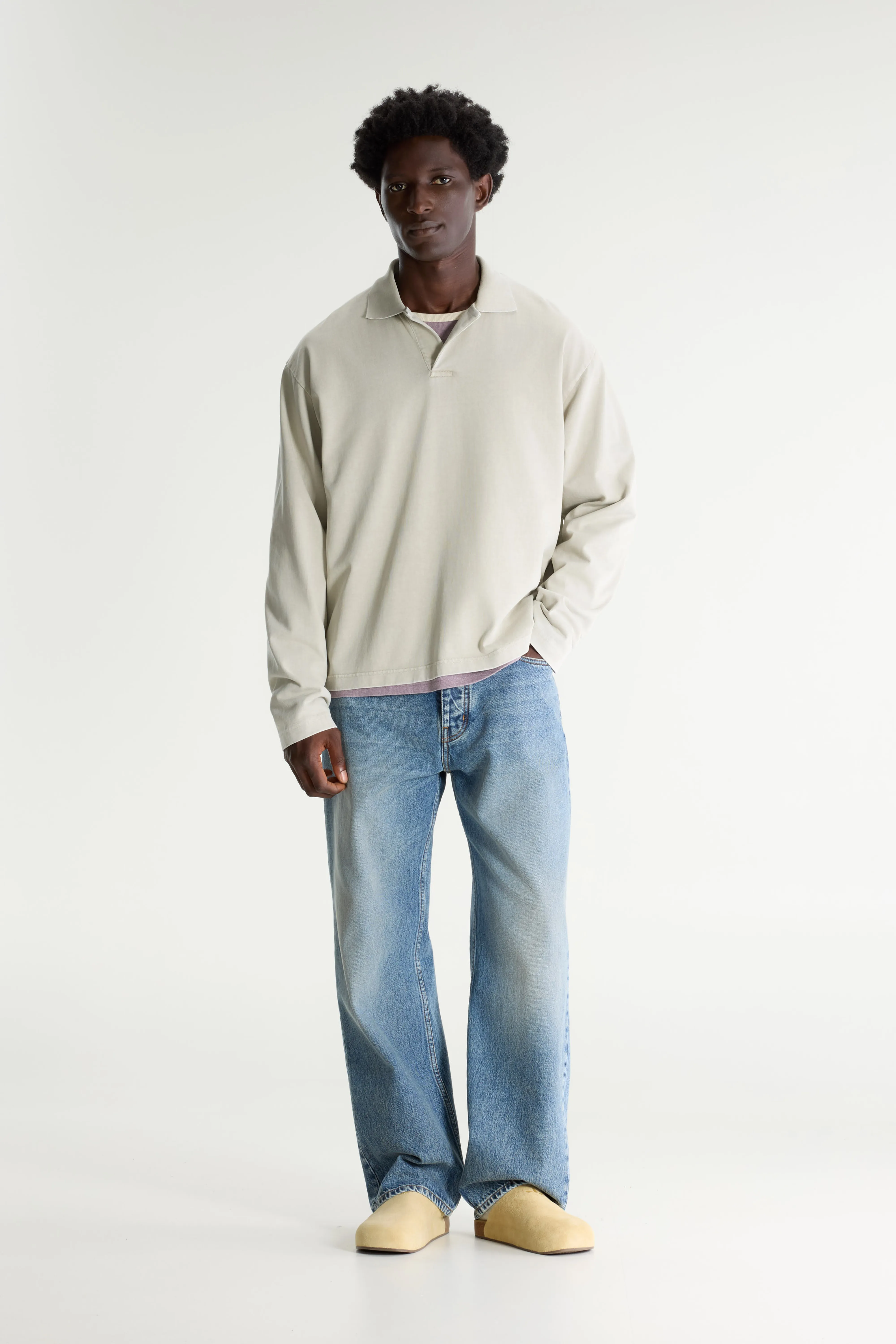 Bellerose Vlugies long-sleeve polo  (261 / M / NICKEL)
