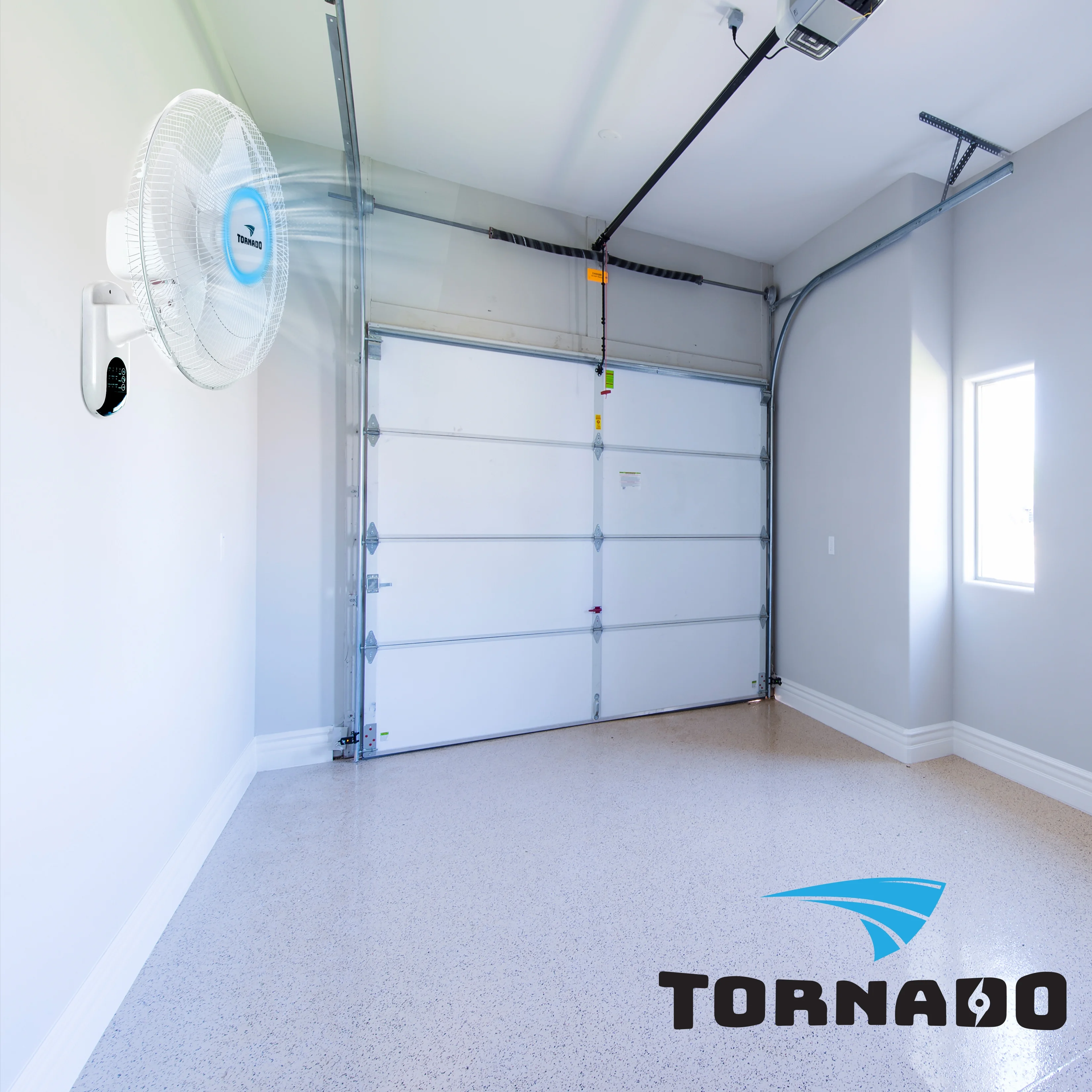 2 Pack - Tornado 16 Inch Wall Mount Fan - Remote Control Included - 3 Speed Settings - UL Safety Listed - Image 2