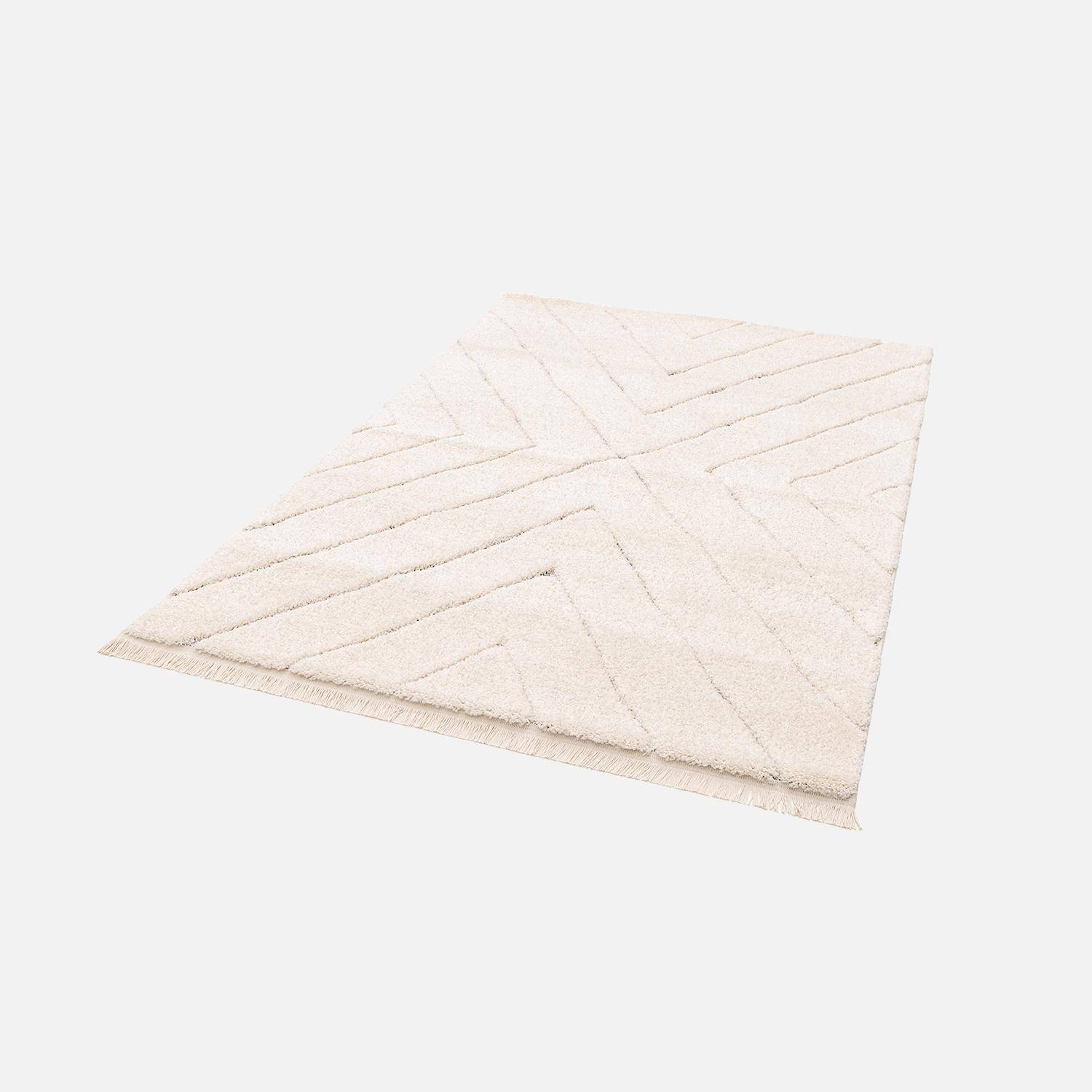 Meryl - Alfombra interior con ligeros relieves crema