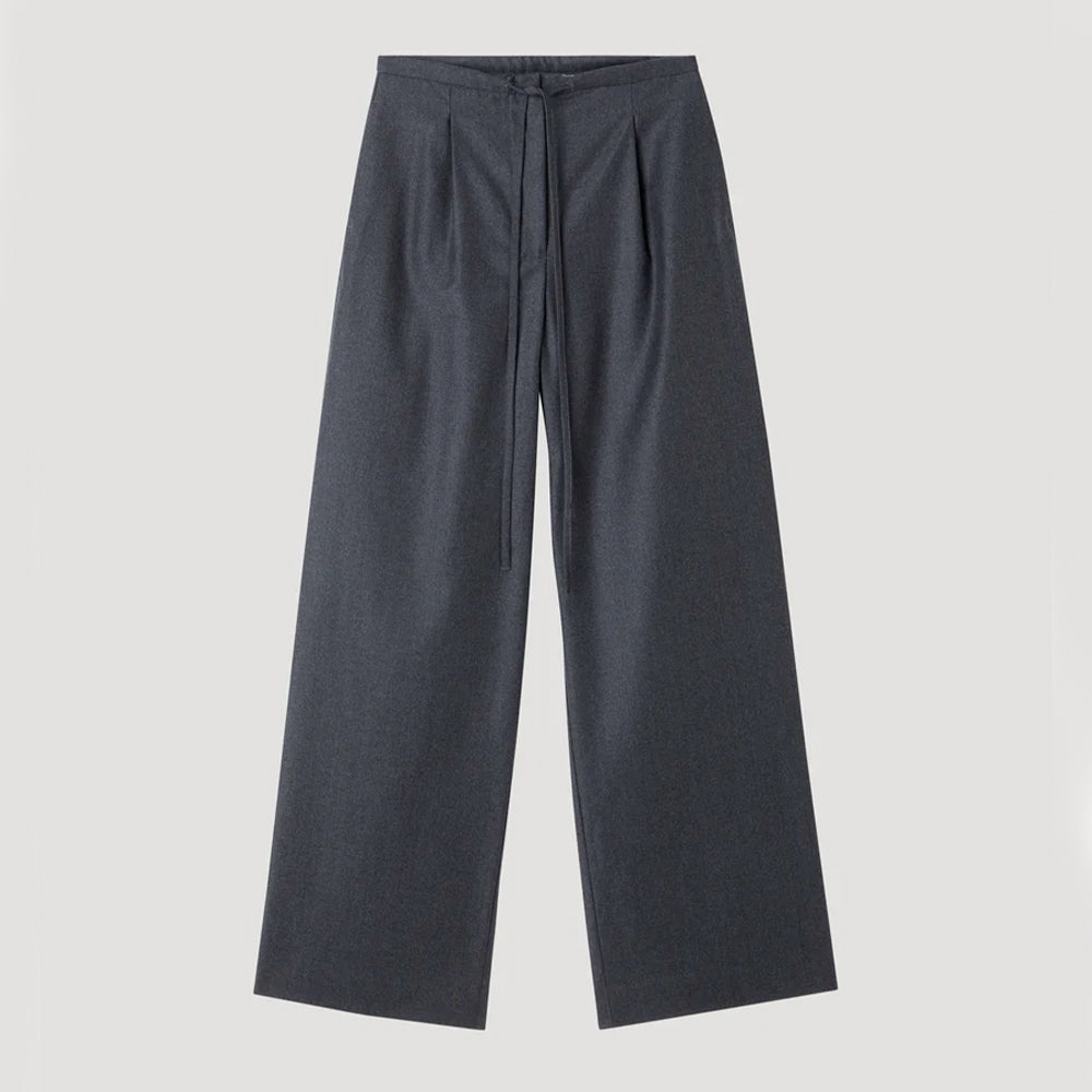 Rohe - Pantalon Décontracté Laine - Gris Foncé