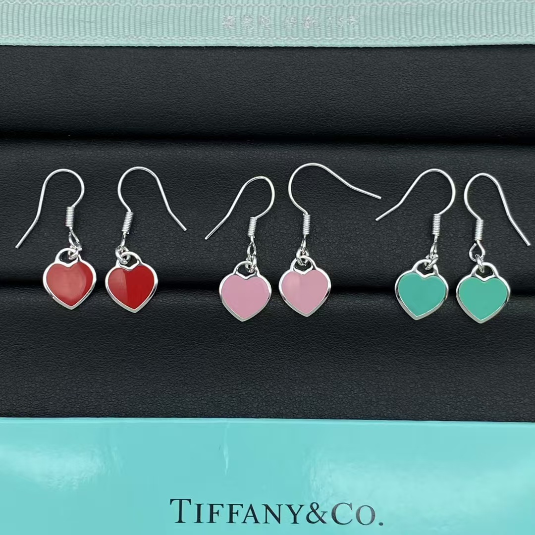 Tiffany Hook Heart Drop Earrings - Original Replica Club
