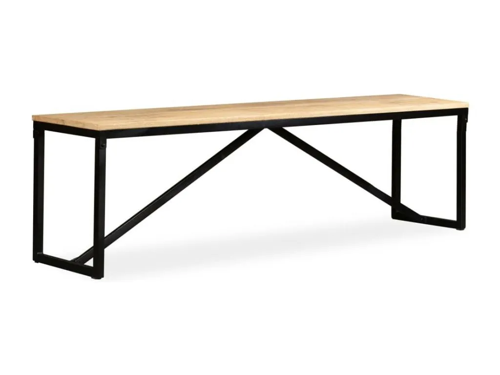 Banco de mango macizo 160x35x45 cm marrón cálido qip3485529