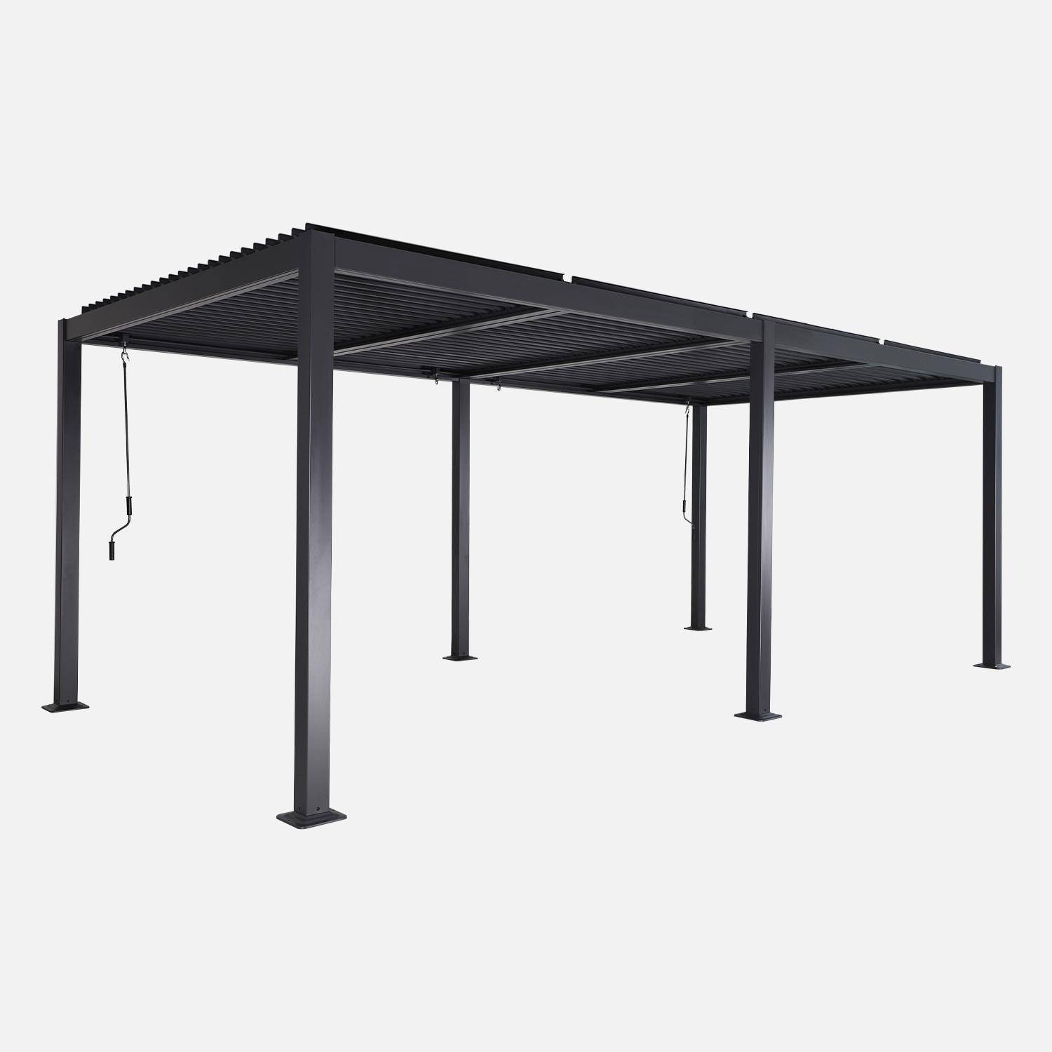 Palace 3x6m - Pérgola bioclimática 3x6m de aluminio y acero con lamas orientables