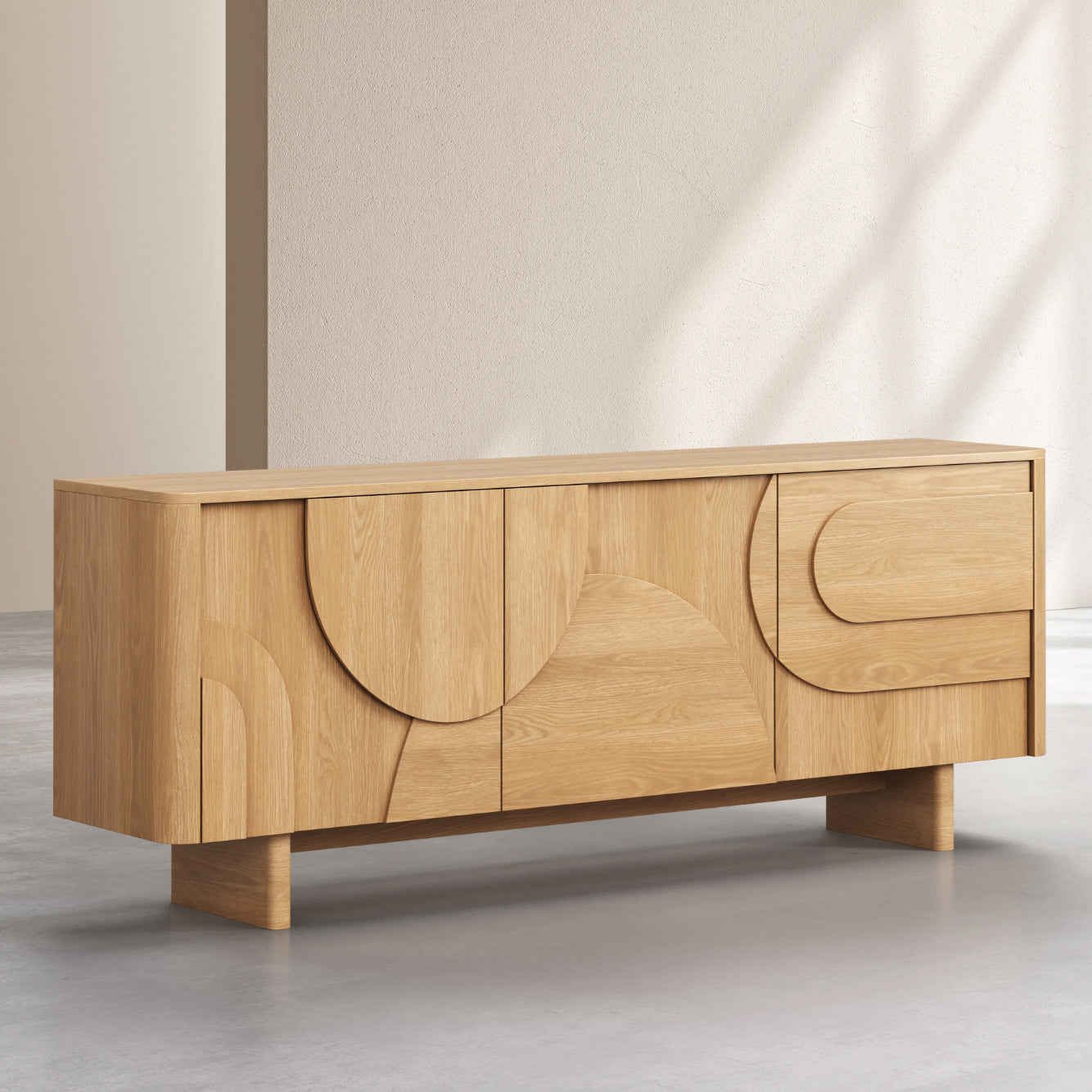 Blokker Brikk Dressoir B 200 cm - Eiken / Naturel