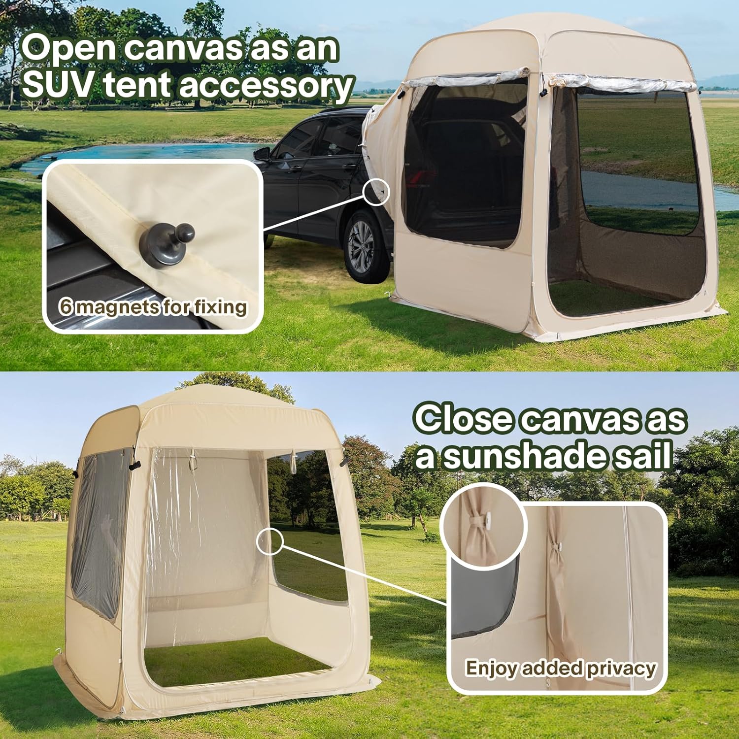 Screen gazebo sleeps 6-10-15 people Igloo-style canopy tent mosquito net on the sides Perfect