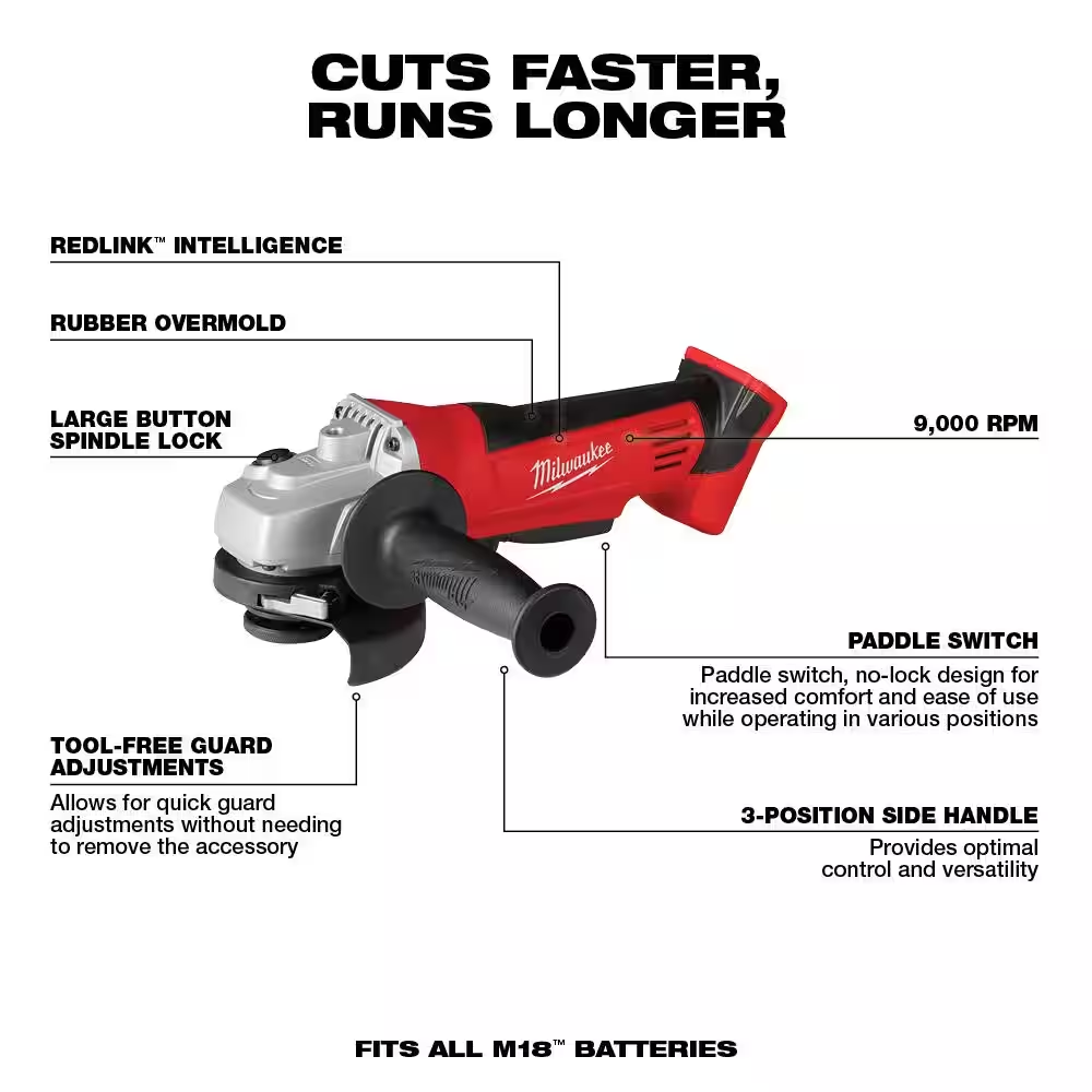 M18 18V Lithium-Ion Cordless Combo Kit (8-Tool) with Three 4.0 Ah Batteries, 1 Charger, 2 Tool Bag
