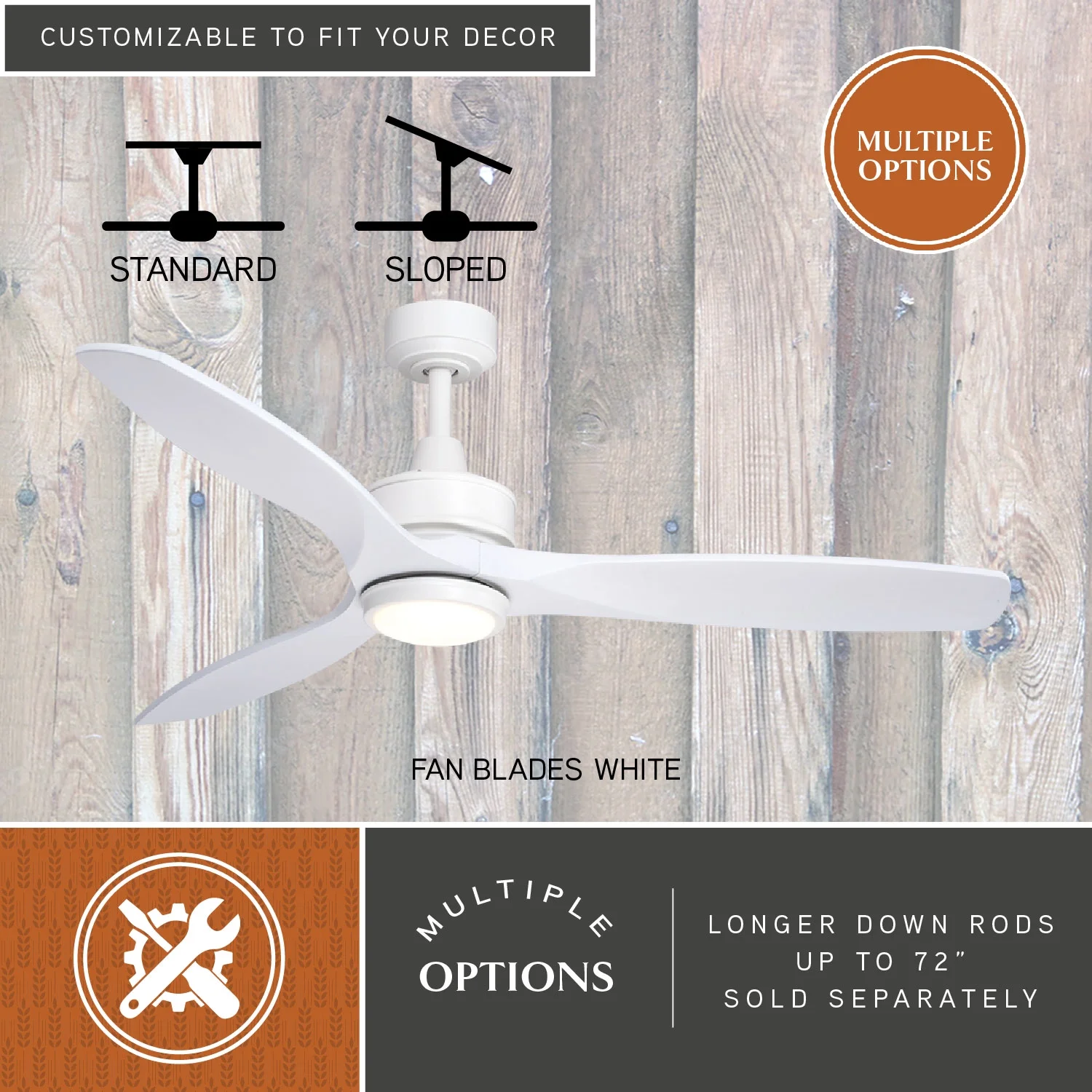 Vaxcel Curtiss Satin Brass Mid-Century Modern MCM Wood Propeller Ceiling Fan with LED Light Kit and Remote - Image 31