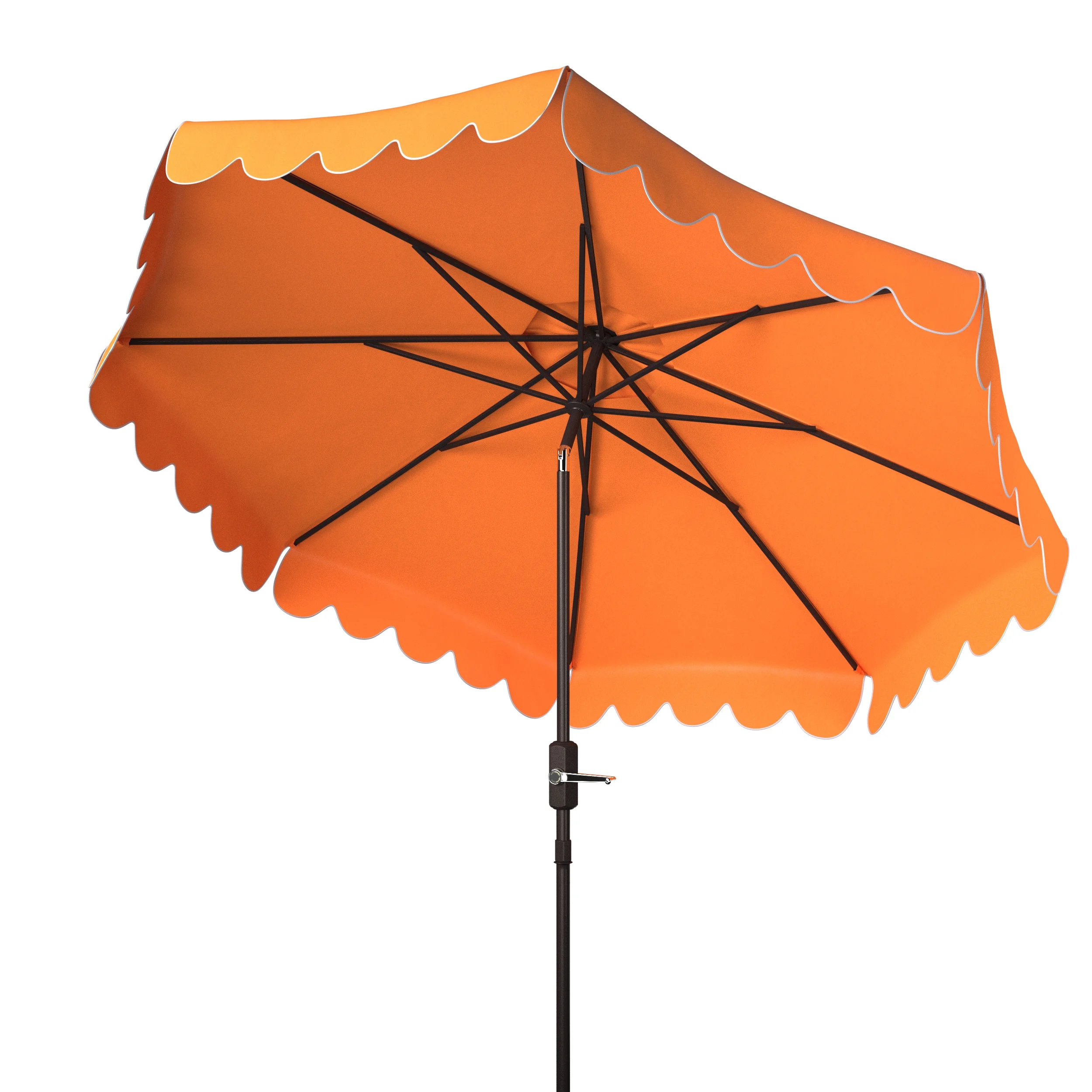 Safavieh Venice 9' Market Crank Tilt Patio Umbrella, Navy/White - Image 48