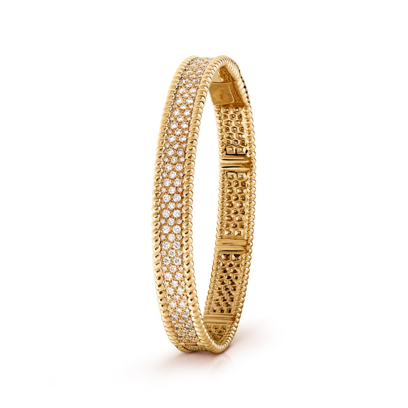 Replicate Perlée diamonds bracelet, 3 rows, medium model(1:1 replica) - Original Replica Club