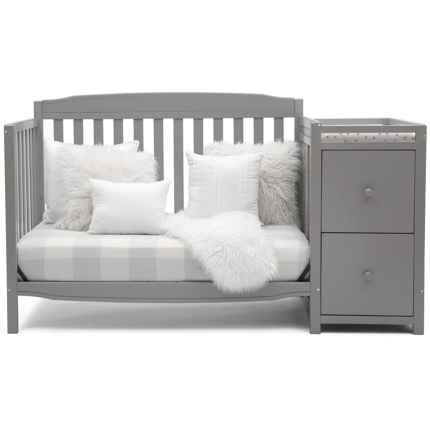 Delta Children Mason 6-in-1 Convertible Crib and Changer. Gray - Image 8